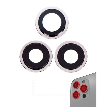 For iPhone 13 Mini | Camera Lens With Frame/Sticker | White(Premium OEM)