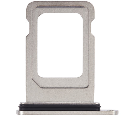 For iPhone 15 Pro / 15 Pro Max Sim Card Tray Holder / Dual Sim Card White (Premium OEM)(SKU:1532553)