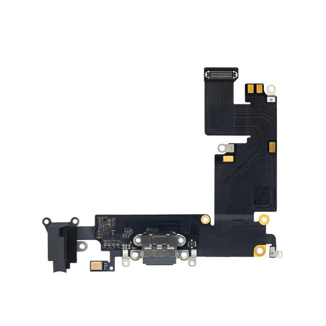 For iPhone 6 Plus | Charge Port Flex Cable/Earphone Flex Cable | Black(Aftermarket Plus)