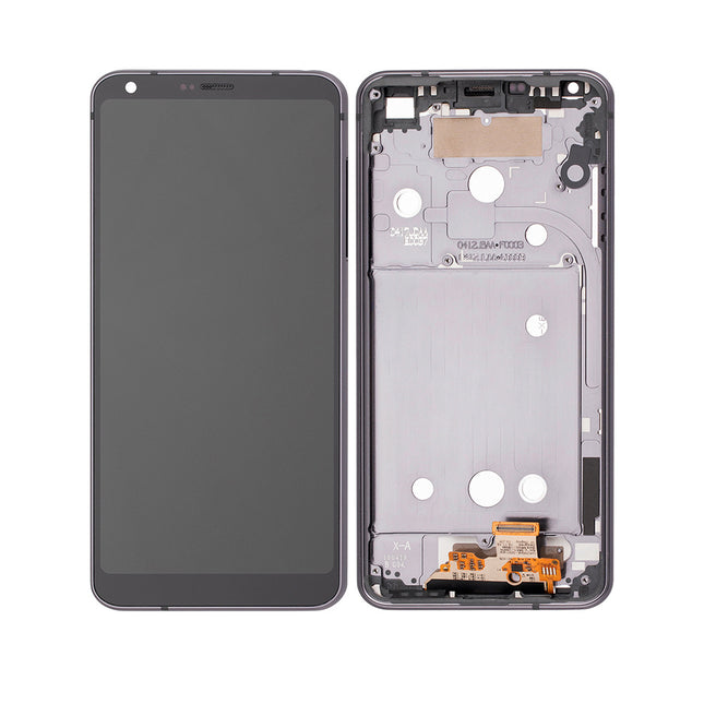 For LG G6/h870|LCD Assembly with Frame|Black(Refurbished)