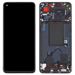For OPPO Reno7 5G OLED Assembly With Frame Black (Aftermartket Plus)(SKU:1554080)