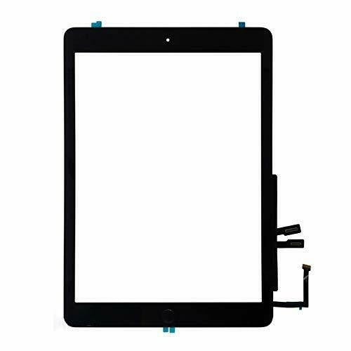 For iPad 6/Air 2018|Touch with home button/camera bracket/adhesive | Black(Aftermarket Plus)