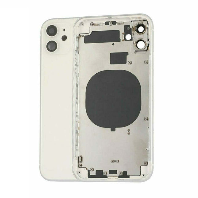 For iPhone 11 | Back Cover Assembly with small parts(No Logo) | White(Aftermarket Plus)