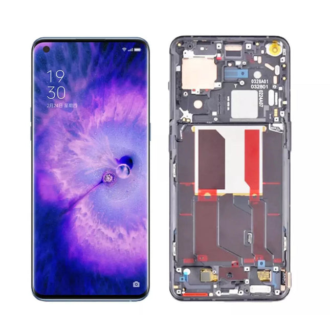 For OPPO Find X5 Pro LCD Assembly With Frame | Black(Refurbished)