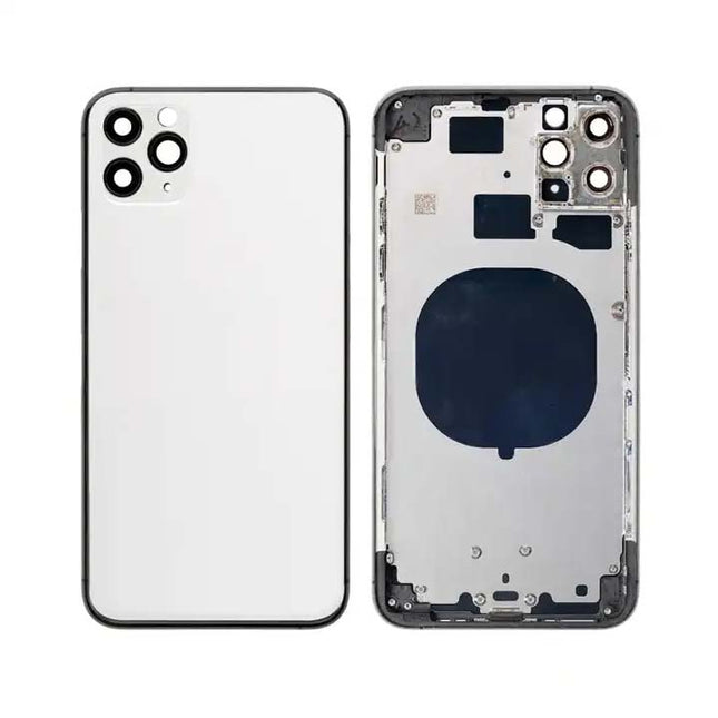 For iPhone 11 Pro Max | Back Cover Assembly with small parts(No Logo) | White(Aftermarket Plus)