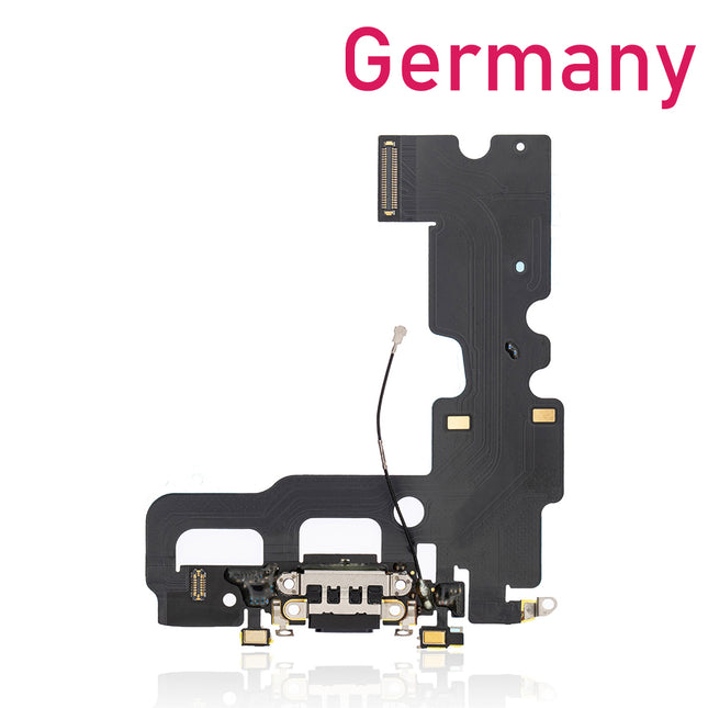 For iPhone 7 Charge Port Flex Cable | Black (Refurbished)***DE Warehouse***