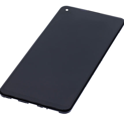 For Samsung Galaxy A21s/A217F LCD Assembly with Frame With Power Flex Cable Black(Refurbished)(SKU:1497790)