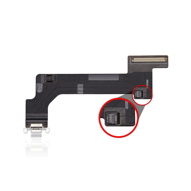 For iPad 10  ( 2022 )  Charge Port Flex Cable/Cellular Version | White ( Premium OEM ) 