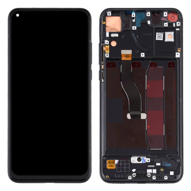 For Honor View 20 LCD Assembly With Frame Black(Refurbished)(SKU:1430972)
