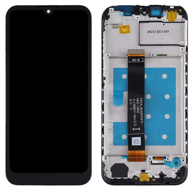 For Huawei Y5 2019/Small Connector | LCD Assembly With Frame(No Logo) | Black(Refurbished)
