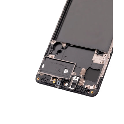 For Samsung Galaxy A71/A715 4G / OLED assembly With frame / black  (Refurbished)(SKU:1479502)