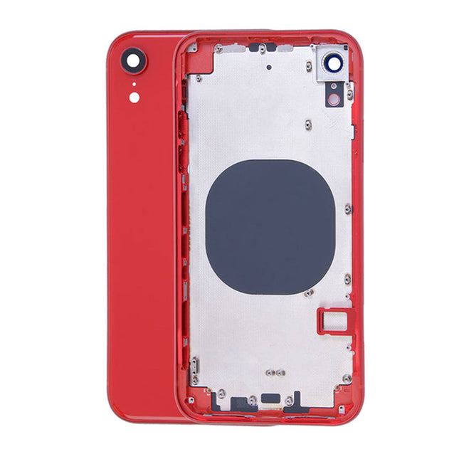 For iPhone XR | Back Cover Assembly with small parts(No Logo) | Red(Aftermarket Plus)