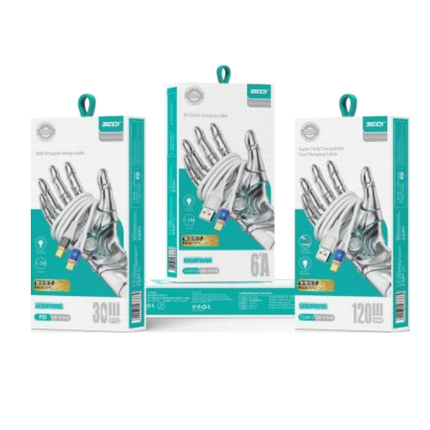 zeqi ZE-V349 120W Fast Charge Cable/ Lighting to USB / Transparent punk design(SKU:1554600)