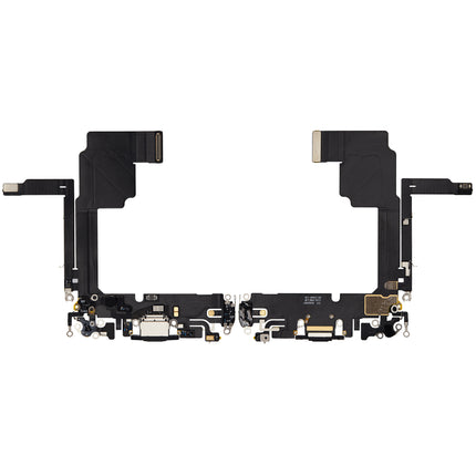 For iPhone 15 Pro Charge Port Flex Cable Black (Refurbished)(SKU:1554750)
