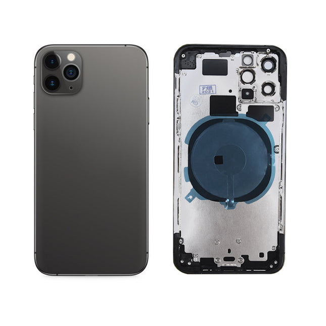 For iPhone 11 Pro | Back Cover Assembly with small parts(No Logo) | Black(Aftermarket Plus)