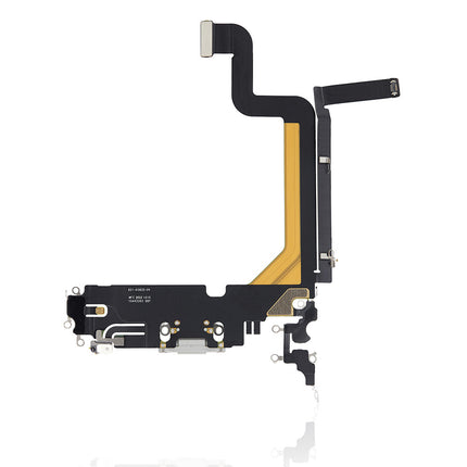 For iPhone 14 pro max Charge Port Flex Cable Silver(Premium OEM)(SKU:1500547)