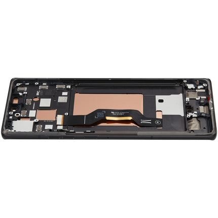 For Motorola Edge 50  OLED assembly With Frame Black Premium OEM (SKU:1562860)