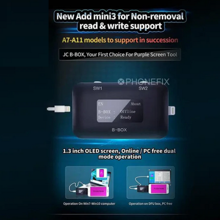JC B-BOX Pro iOS A7-A11 DFU Tool One Key Purple Mode For iPhone iPad Repair(SKU:1560115)