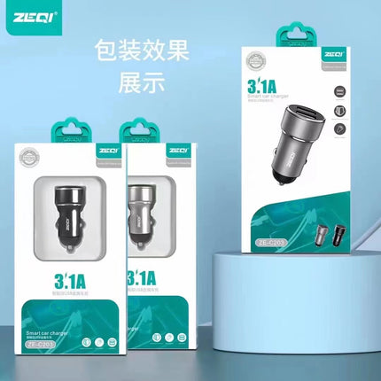 zeqi ZE-C203 Car Charger/3.1A metal/double U(SKU:1497260)