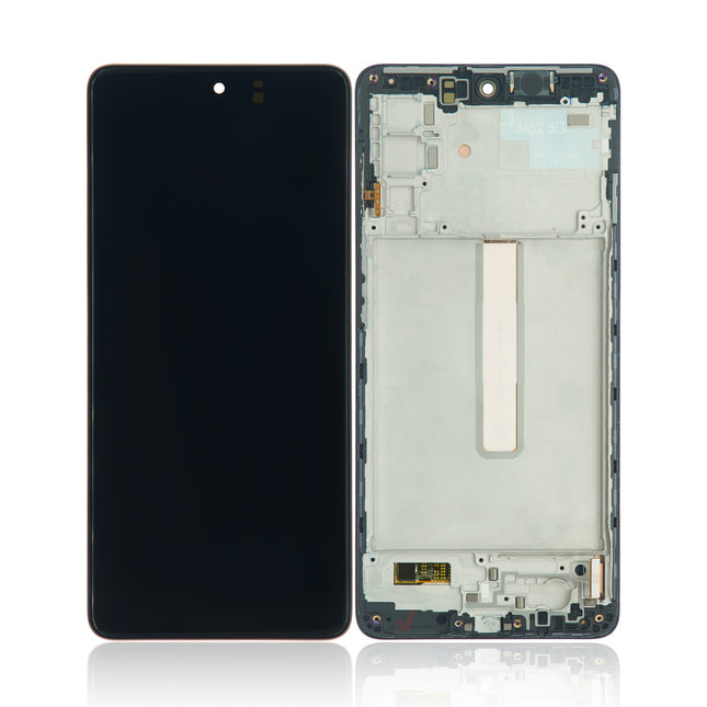 For Samsung Galaxy M52 5G 5G / OLED assembly With frame / black  (Premium OEM)(SKU:1503503)