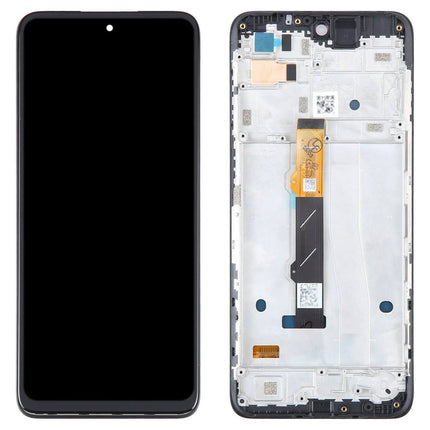 For Motorola G42 LCD Assembly With Frame | Black(Premium OEM)