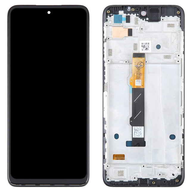 For Motorola G42 LCD Assembly With Frame | Black(Premium OEM)
