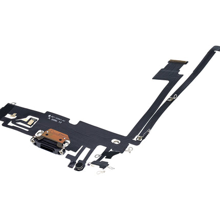 For iPhone 12 Pro max Charge Port Flex Cabe Black(Refurbished)(SKU:1479356)