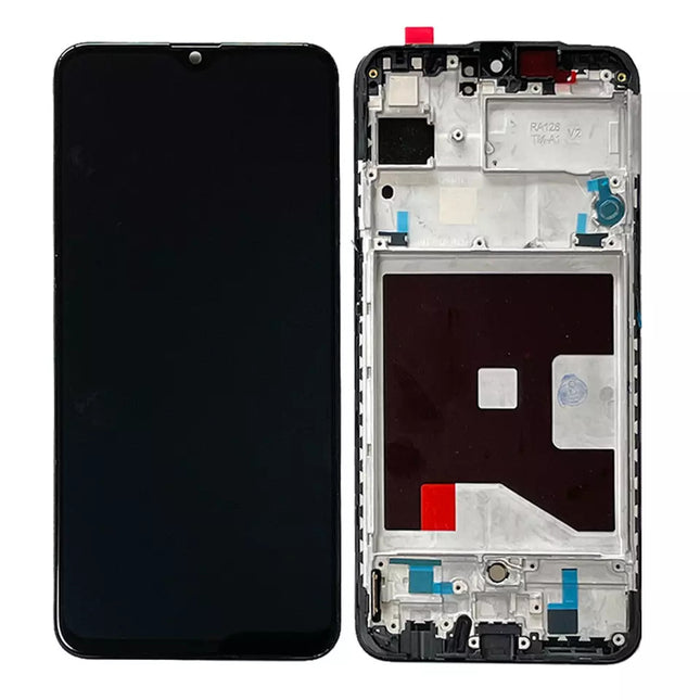 For Realme X2 OLED Assembly With Frame Black (Aftermarket Plus)(SKU:1518096)
