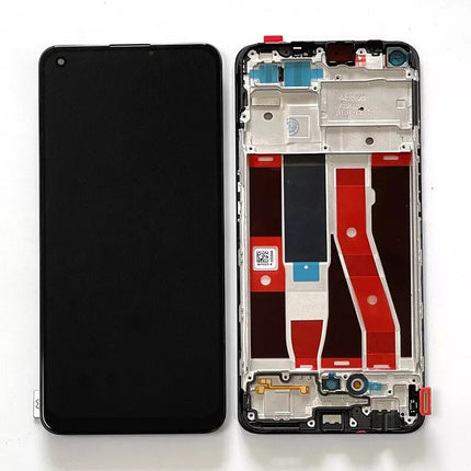 For OPPO Reno 5 Lite LCD Assembly With Frame /OLED | Black (Aftermarket Plus)