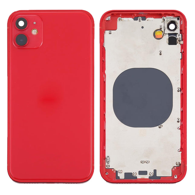 For iPhone 12 Mini | Back Cover Assembly with small parts(No Logo) | Red(Aftermarket Plus)