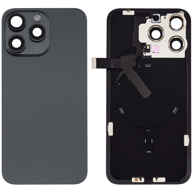 For iPhone 15 Pro Max Lens for back cover With bracket and back camera lens / Magnetic | Black (Aftermarket Plus)