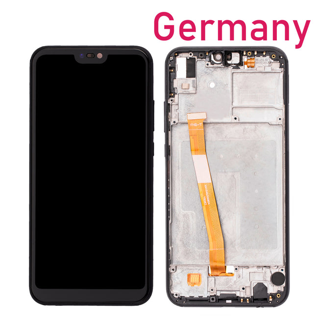 For Huawei P20 Lite / Nova 3E LCD Assembly With Frame / No logo | Black (Refurbished)***DE Warehouse***