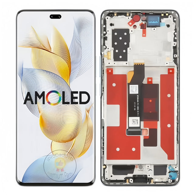 For Honor 90 Pro / OLED assembly With Frame Black (Premium OEM)(SKU:1561367)