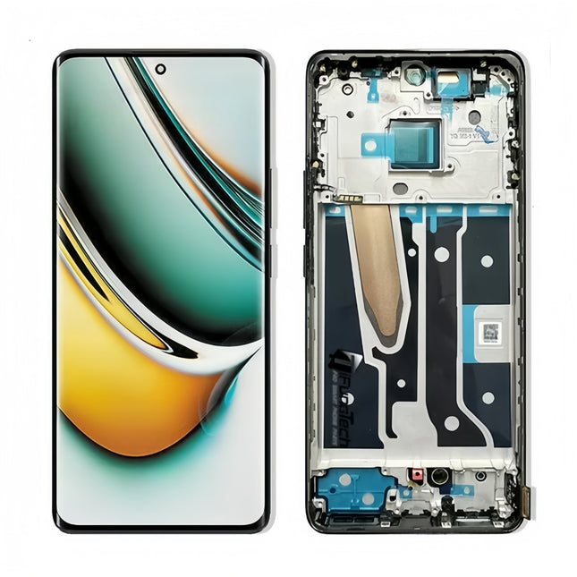 For Realme 11 pro Realme 11 pro+ / OLED assembly With frame / black  (Premium OEM)(SKU:1532345)