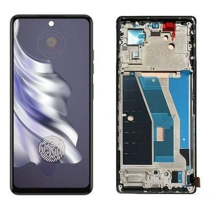 For Tecno Spark 20 Pro+ OLED assembly with frame Black (Premium OEM) (SKU:1564185)
