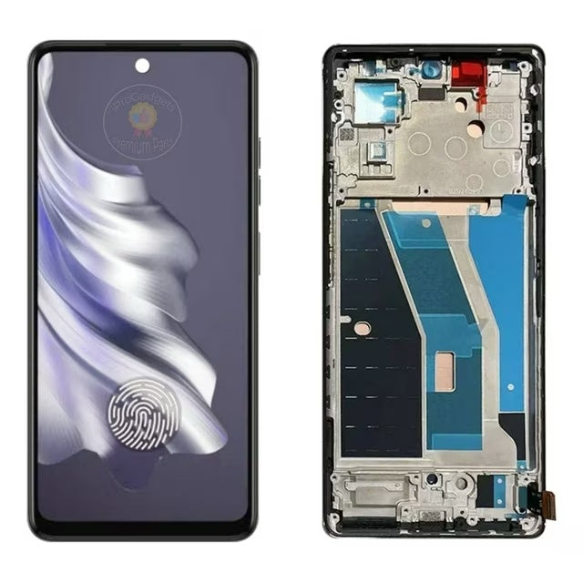For Tecno Spark 20 Pro+ OLED assembly with frame Black (Premium OEM) (SKU:1564185)