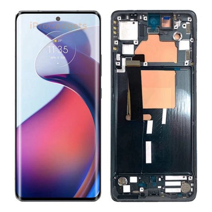 For Motorola Edge 30 Fusion / OLED assembly With frame / black  (Premium OEM)(SKU:1556532)