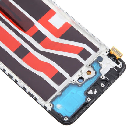 For OPPO A74 4G / OLED assembly With frame / black  (Premium OEM)(SKU:1560951)