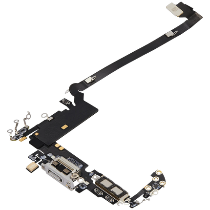 For iPhone 17 Pro Max Charge Port Flex Cable/Nano SIM+eSIM Version Silver (Premium OEM) (SKU: 1568484)