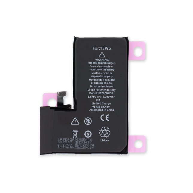 For iPhone 15 pro Battery no pop-up window / support run diagnostic (SKU:1565223)