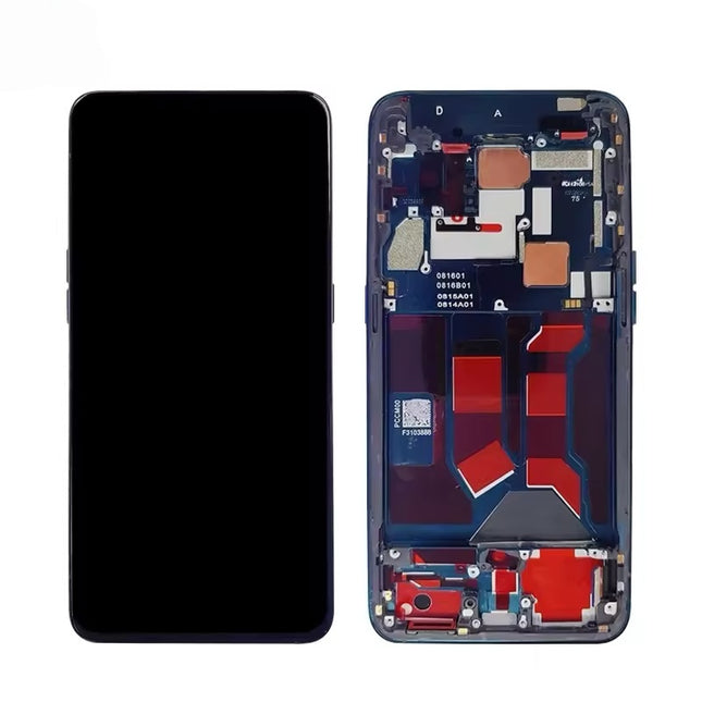 For OPPO Reno 10x Zoom / OLED assembly With frame / black  (Refurbished)(SKU:1556418)