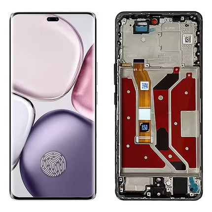 For Honor Magic7 Lite OLED assembly with frame Black (Premium OEM) (SKU:1564003)