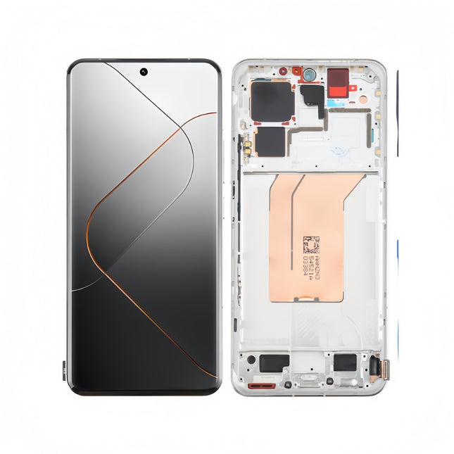 For Xiaomi 14 pro OLED assembly With Frame White Premium OEM (SKU:1562741)