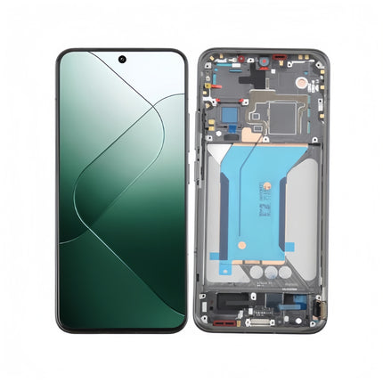 For Xiaomi 14 / OLED assembly With frame / black  (Premium OEM)(SKU:1555820)