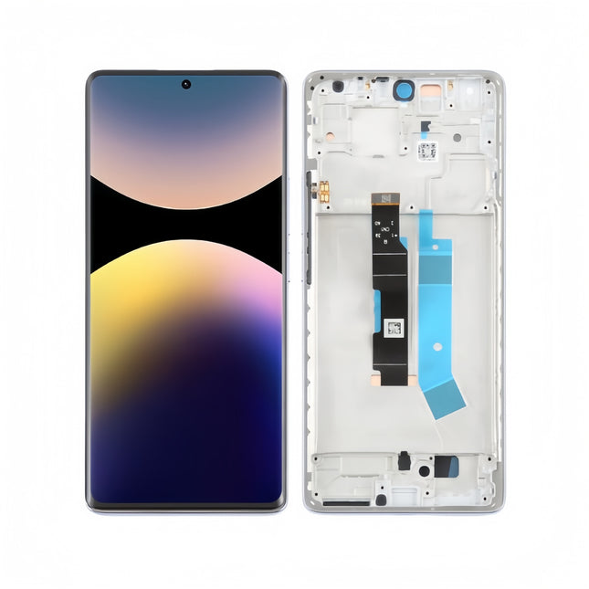 For Xiaomi Redmi Note 14 Pro 4G OLED assembly With Frame Purple Premium OEM (SKU:1562821)