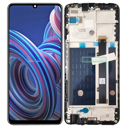 For ZTE Blade A72 LCD assembly with Frame Black (SKU:1564979)