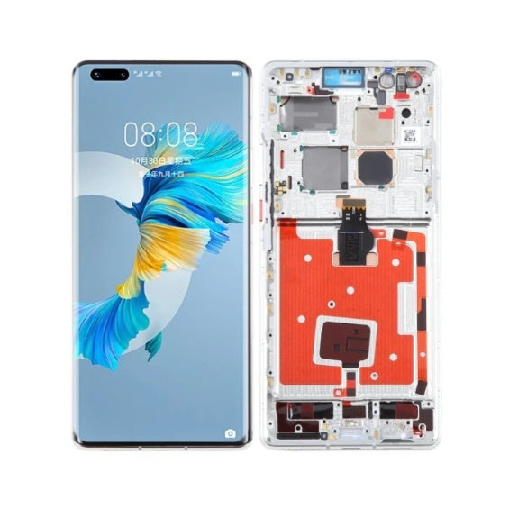 For Huawei Mate 40 Pro LCD assembly with Frame Silver (SKU:1565545)