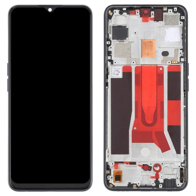 For OPPO Reno 3 / OLED assembly With frame / black  (Refurbished)(SKU:1556241)