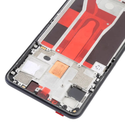 For OPPO Reno 3 / OLED assembly With frame / black  (Refurbished)(SKU:1556241)