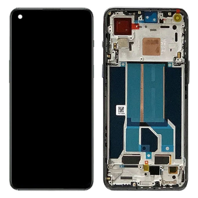 For OnePlus Nord 2T OLED assembly With Frame Black (Premium OEM)(SKU:1553290)